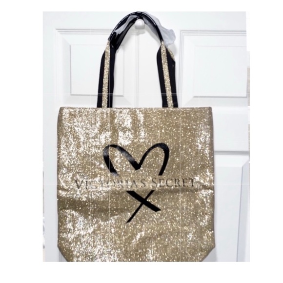 PINK VS GOLD SPARKLE TOTE - Picture 2 of 8